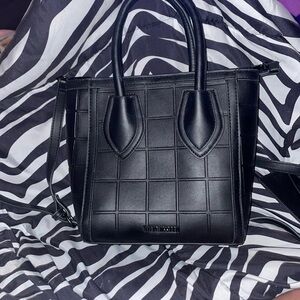 Steve Madden black embossed tote purse